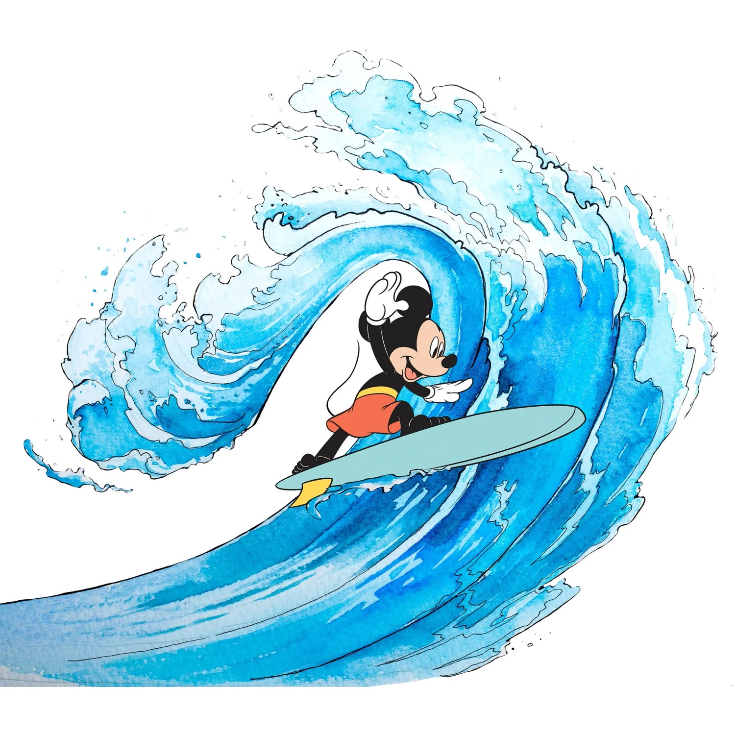 E-shop Komar Vliesová fototapeta Mickey Surfing 300 x 280 cm