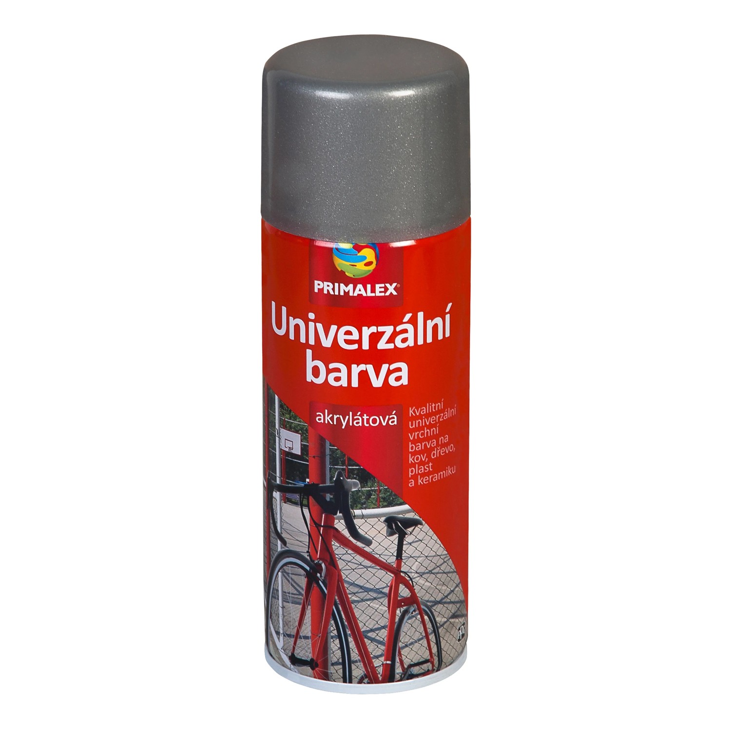 E-shop PRIMALEX Univerzálna farba v spreji RAL 9007 sivý hliník 400 ml