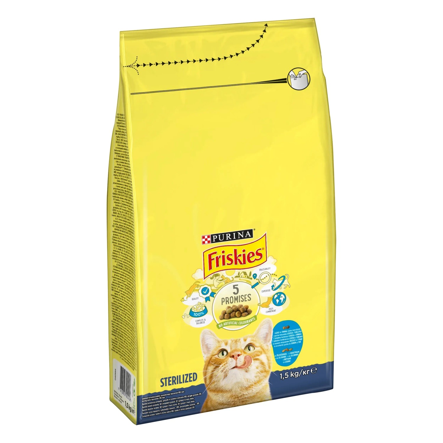 E-shop Friskies Sterilized Granule pre mačky losos, tuniak 1,5 kg