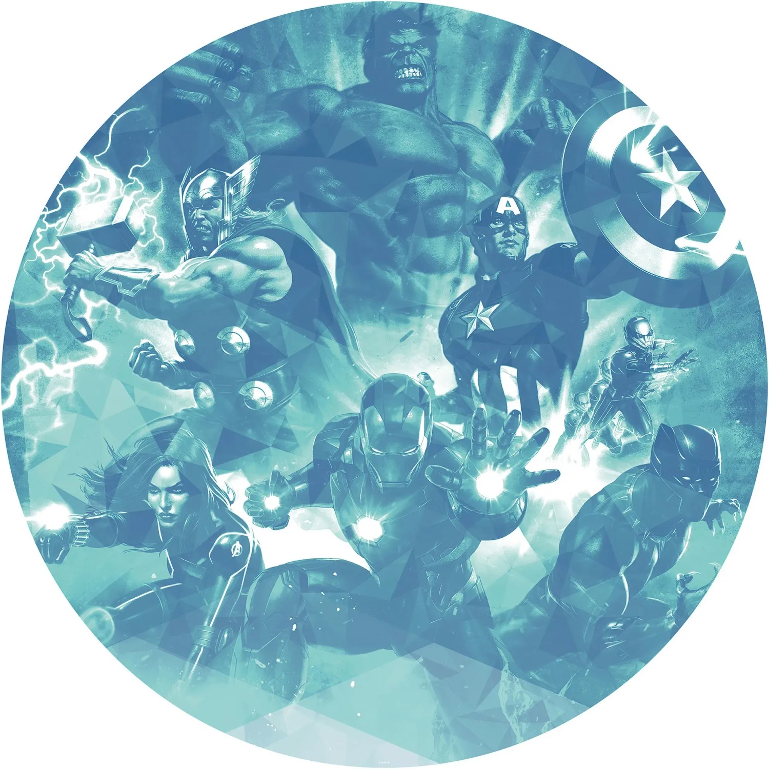 E-shop Komar Samolepiaca vliesová fototapeta Dot Avengers Blue Power pr. 125 cm