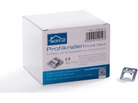 add2 Profilové príchytky na drevo 2 mm pre nástenné a stropné panely, 100 ks