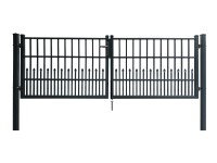 Dekoratívna dvojkrídlová bránka Bremen na zabetónovanie antracit 300 x 103 cm