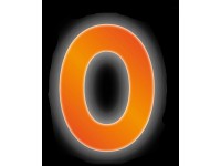 Conacord Reflexné domové písmeno O, oranžové, 8 cm