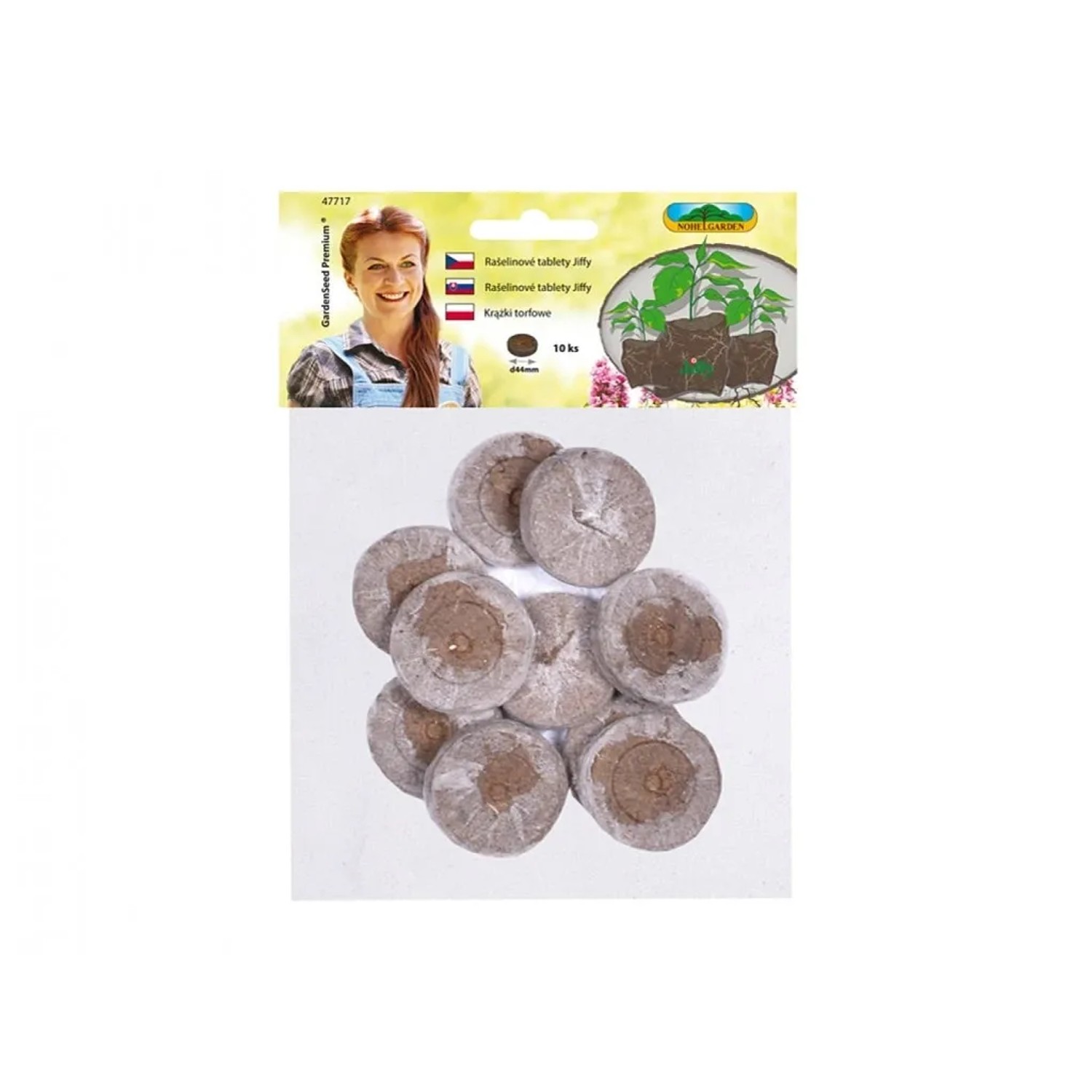 E-shop NOHEL GARDEN Tableta rašelinová, pr. 44 mm, 10 ks