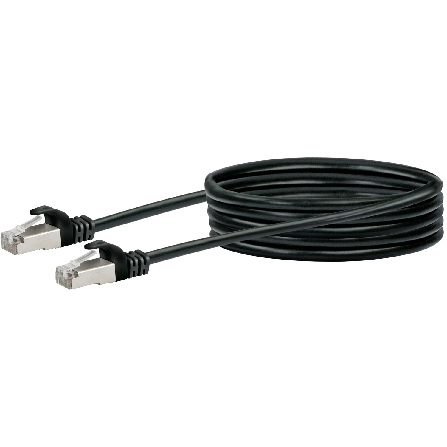 E-shop Schwaiger Sieťový kábel CAT 6 (SF/UTP) konektor RJ45> konektor RJ45 2,5 m čierny