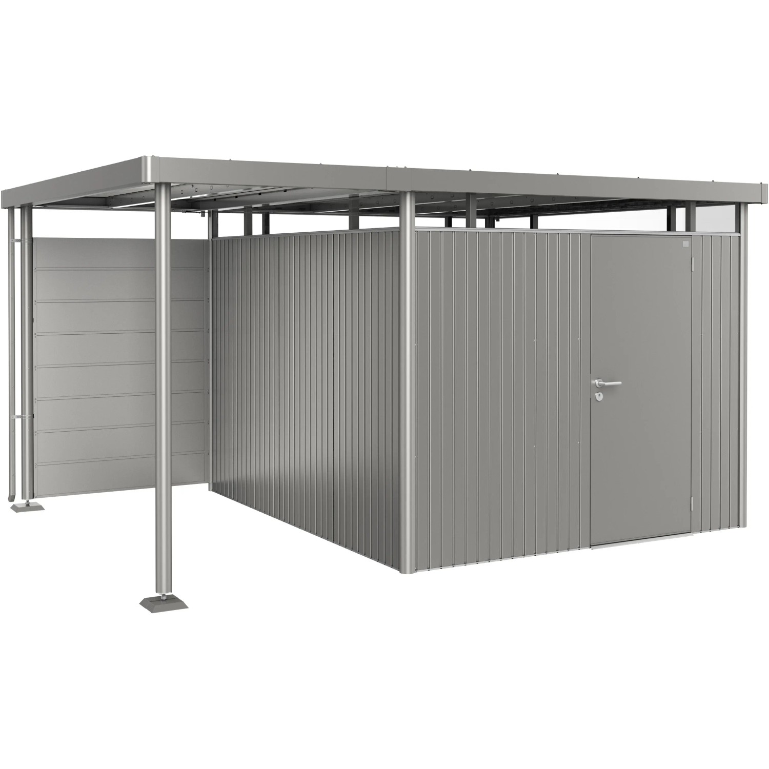 E-shop Biohort Zadná stena pre bočnú strechu HighLine H2/H3/H4/H5 kremeňovo sivá veľ. S