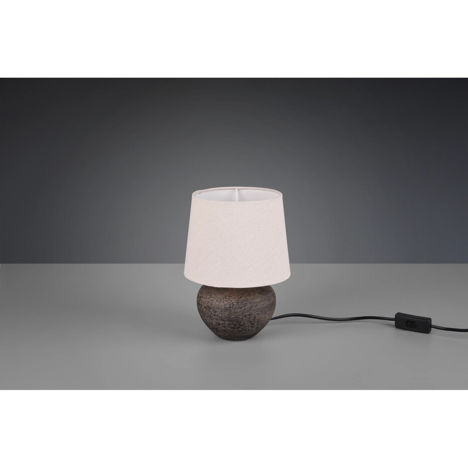 E-shop Reality Stolná lampa Lou hnedo-béžová