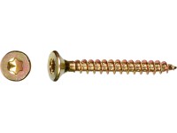 Uni skrutky so zápustnou hlavou TX25 plný závit žlto pozink. 5x30 mm, 12 ks Uni skrutky so zápustnou hlavou TX25 plný závit žlto pozink. 5x30 mm, 12 ks