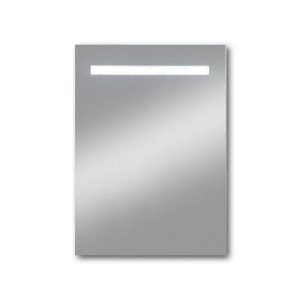 Obdĺžnikové LED zrkadlo E-Light Two, 40x60 cm, s horizontálnym svetelným výrezom.