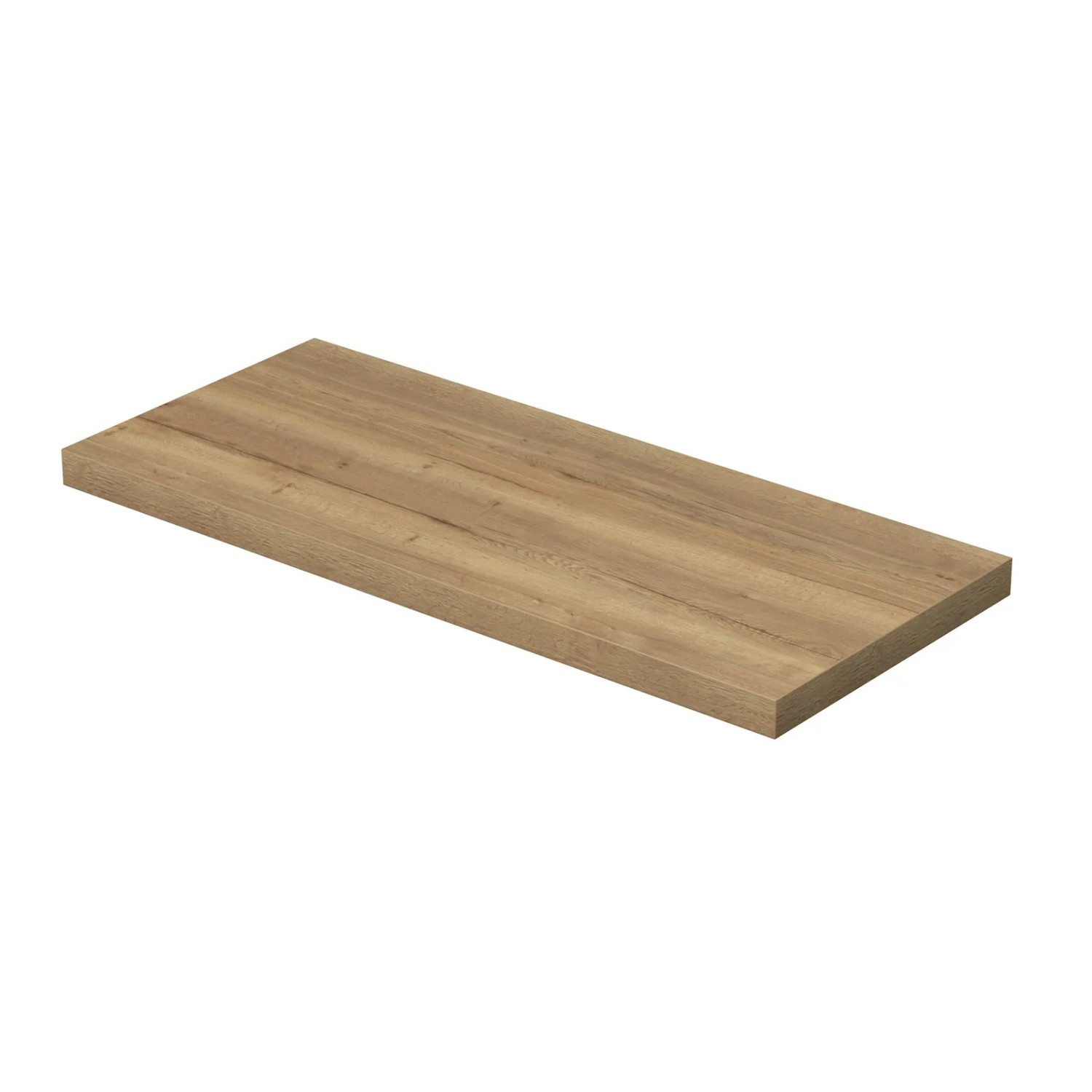 E-shop INTEDOOR Umývadlová doska BEE bez výrezu, š. 110 cm, dub Halifax