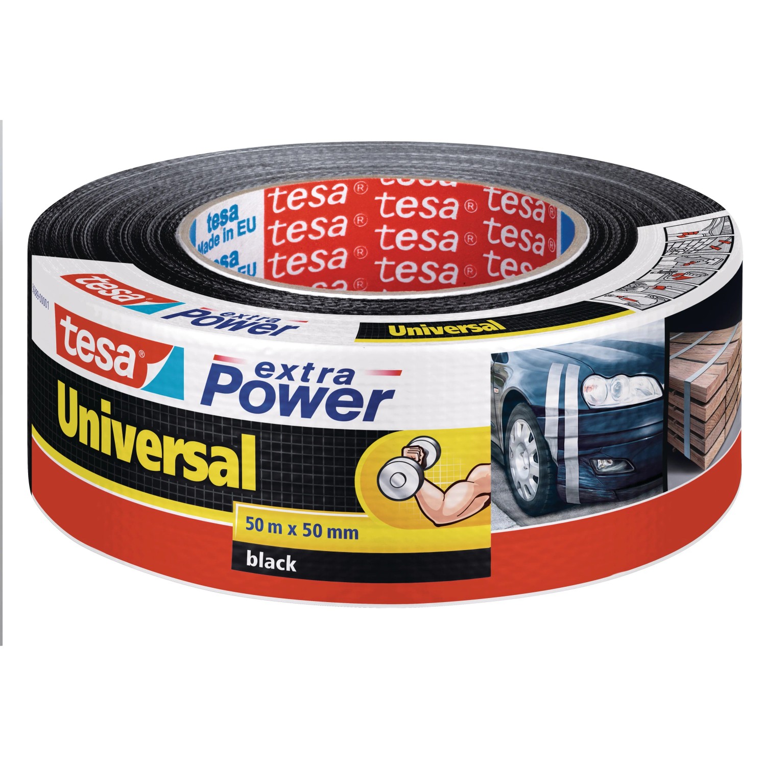 E-shop tesa Textilná opravná páska Extra Power Universal, čierna, 50 m x 50 mm