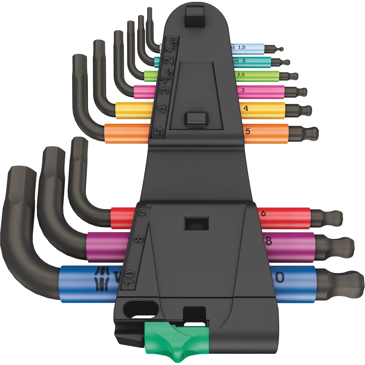 E-shop Wera Sada zástrčných kľúčov 950/9 Hex-Plus Multicolour 2 m BlackLaser, 9dielna