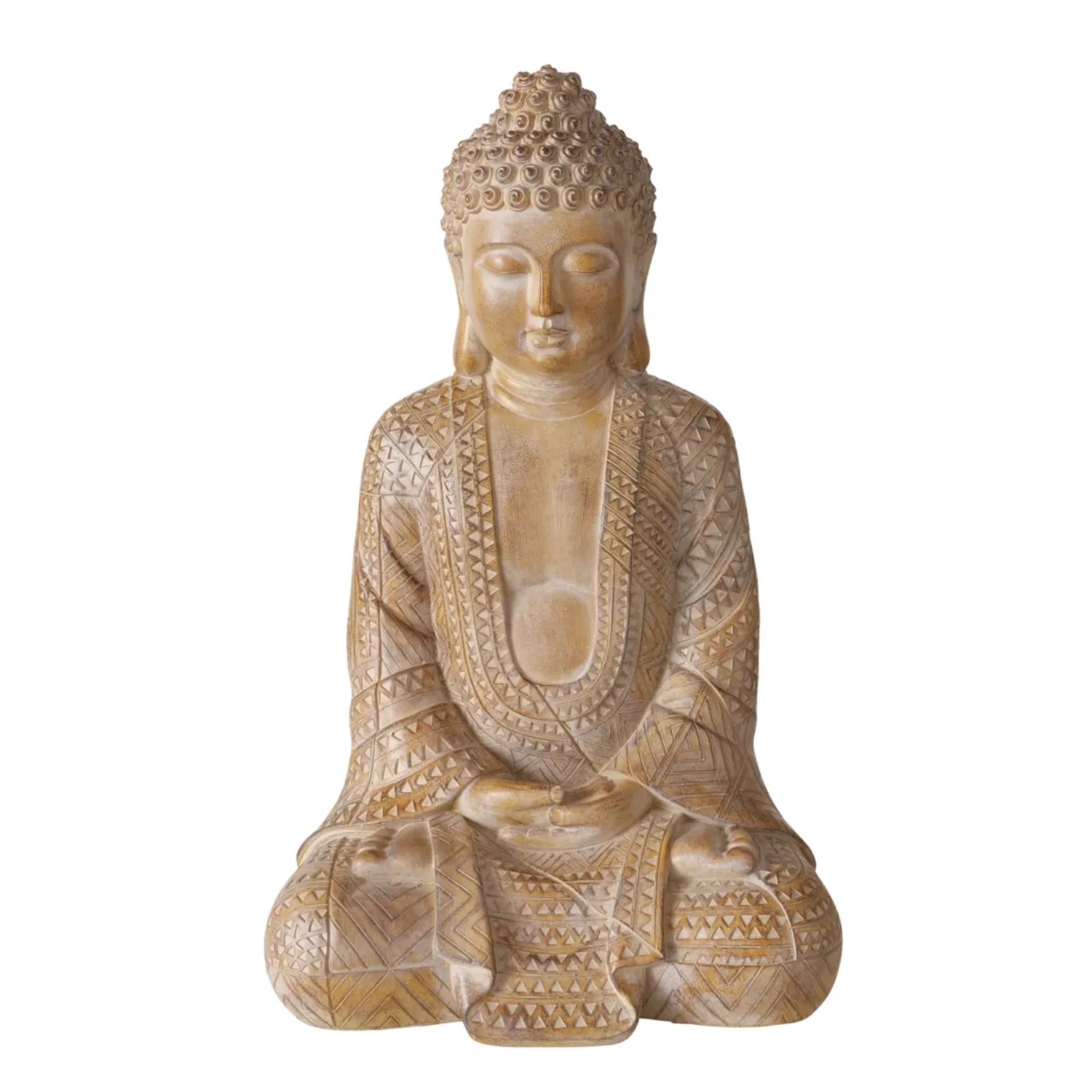 Boltze Home Stojacia dekorácia budha Legolas hnedý 48,9 x 23,3 x 30,7 cm, 1 ks