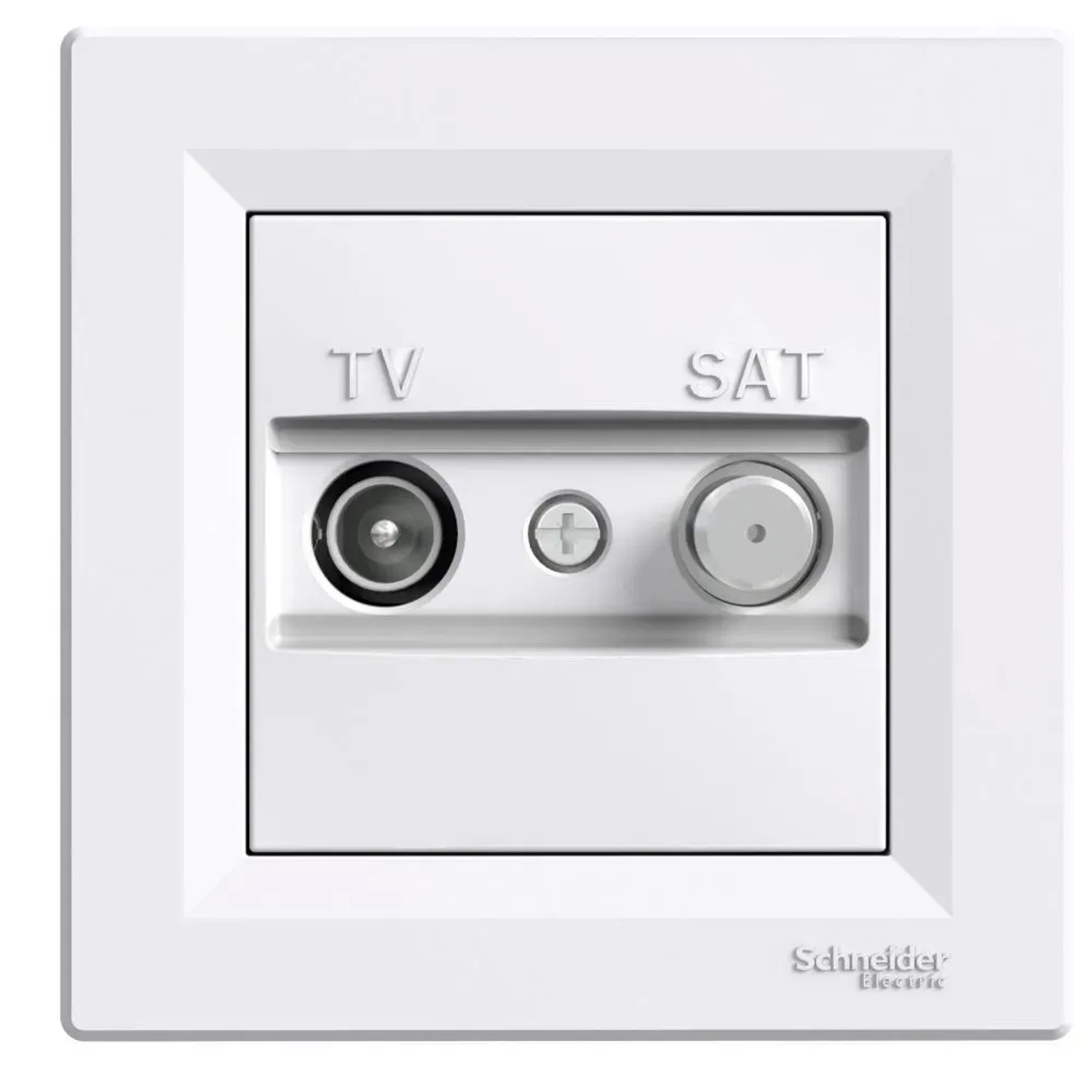 E-shop Schneider Electric Zásuvka TV+SAT Asfora, priebežná, biela