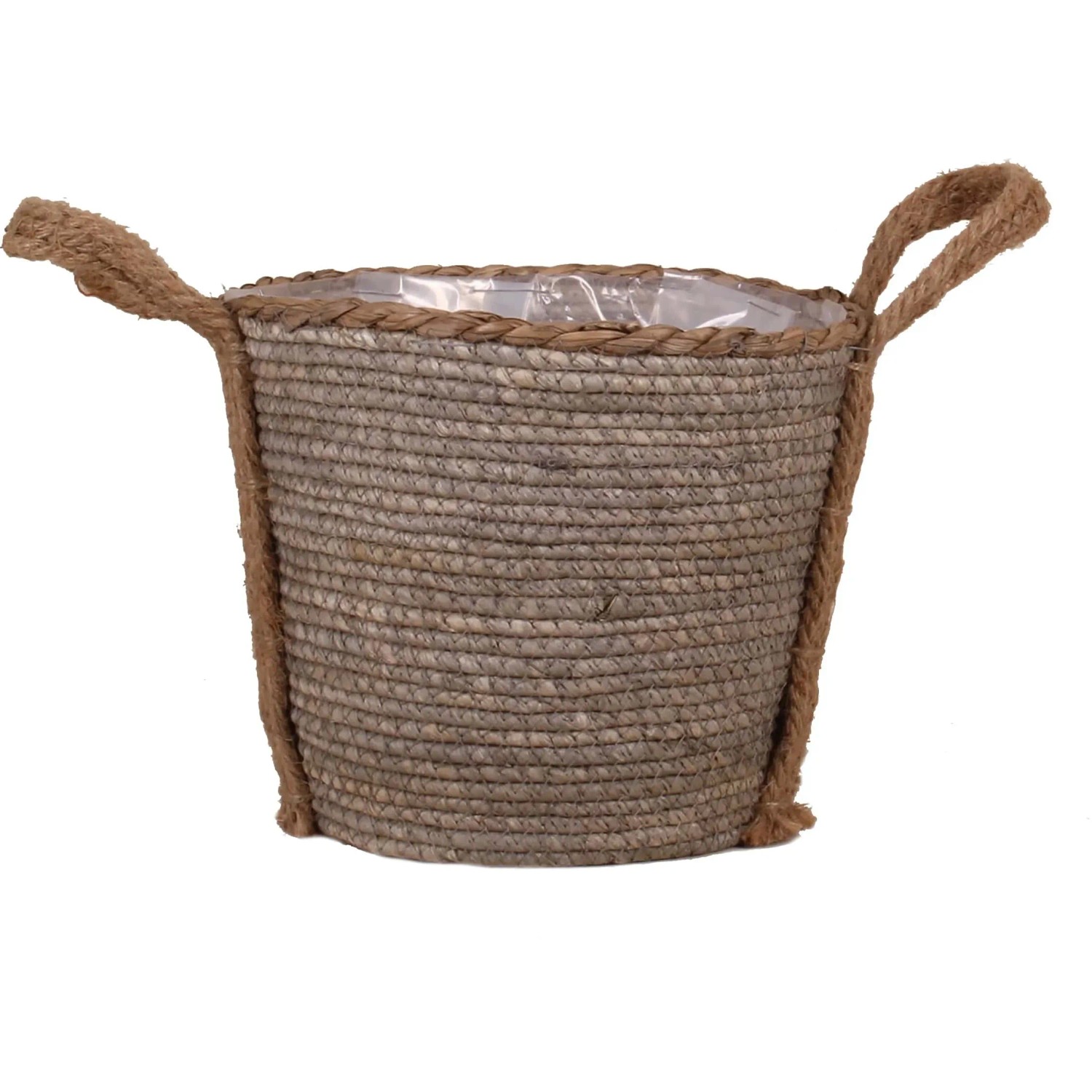E-shop Kôš s ušami z morskej trávy a konopného vlákna vrátane PE sáčku 24 x 18 cm