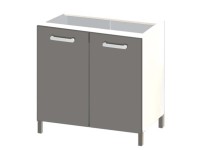 Black&White Style Spodná skrinka Nikki D60 lesklá grafitová, 81,5 x 60 x 45,6 cm