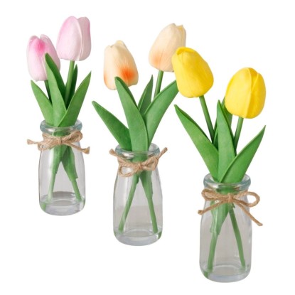 Boltze Umelá rastlina vo váze Tulip, rôzne druhy, pr. 5 x 23 cm, 1 ks