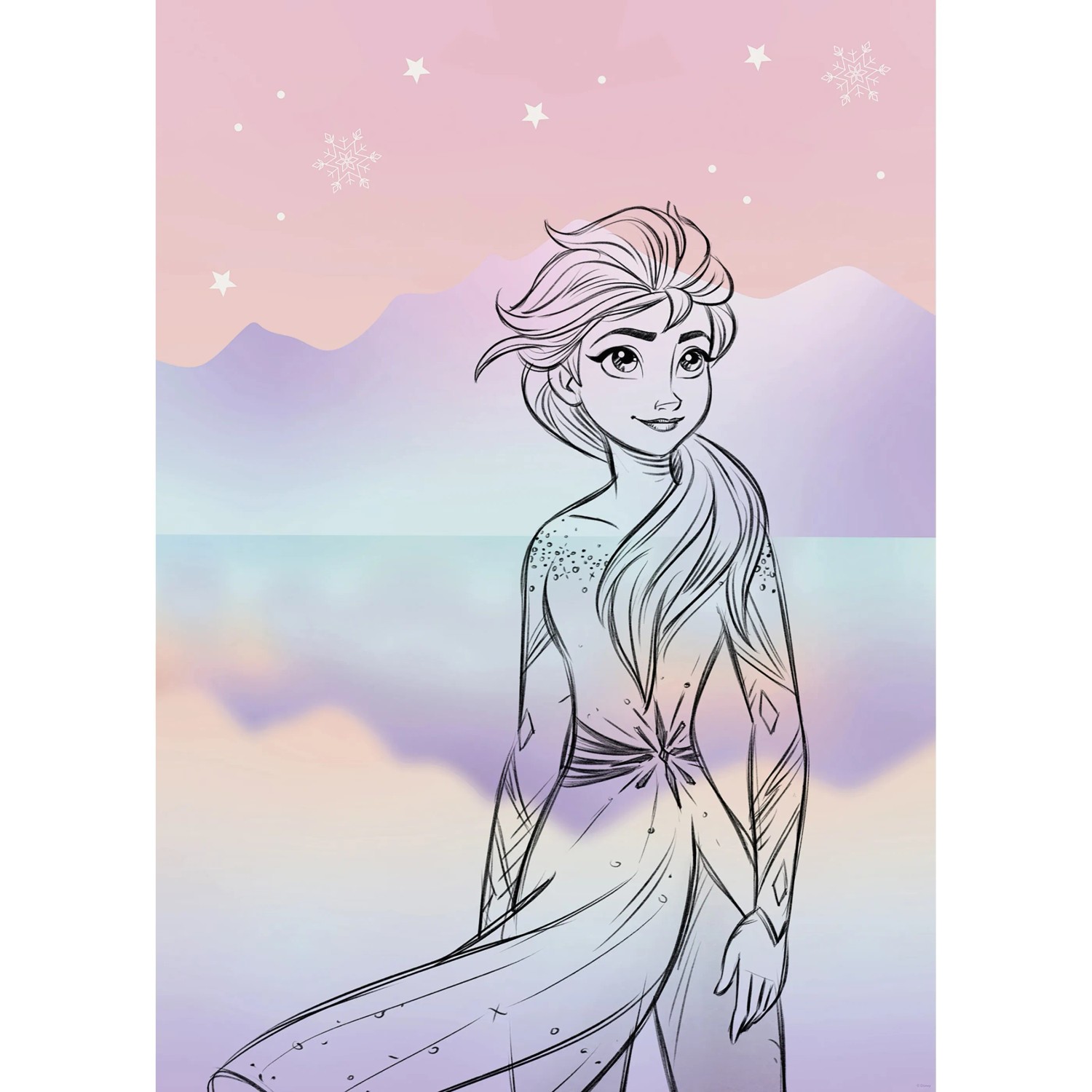 E-shop Komar Plagát Disney Frozen Pastell Lights 50 x 70 cm
