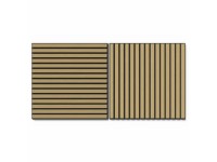 Denpanels Akustický panel WOOD Dub prírodný MDF čierna plsť 60 x 60 x 2 cm, 2 ks