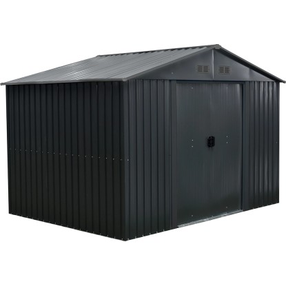 Floraworld Záhradný domček so sedlovou strechou III antracit 301 x 303 x 214 cm