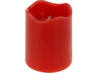 Koopman LED sviečka s časovačom plápolajúca, červená, pr. 7 x 9 cm