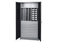 Küpper Vysoká skrinka 70889, 1dvoj.dvierka/10zásuviek/3steny/18box 180x 91x 45cm