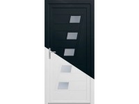 Panto Plastové vchodové dvere K043, biela/antracit, 100 x 200 cm, Ľ