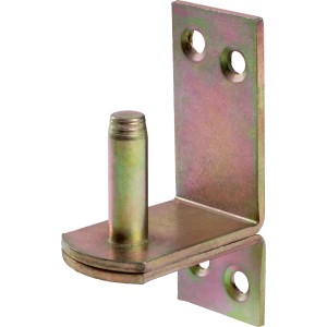 Žlto pozinkovaný naskrutkovací záves D2, 82x30 mm, čap Ø 10 mm, pre bránové pánty.