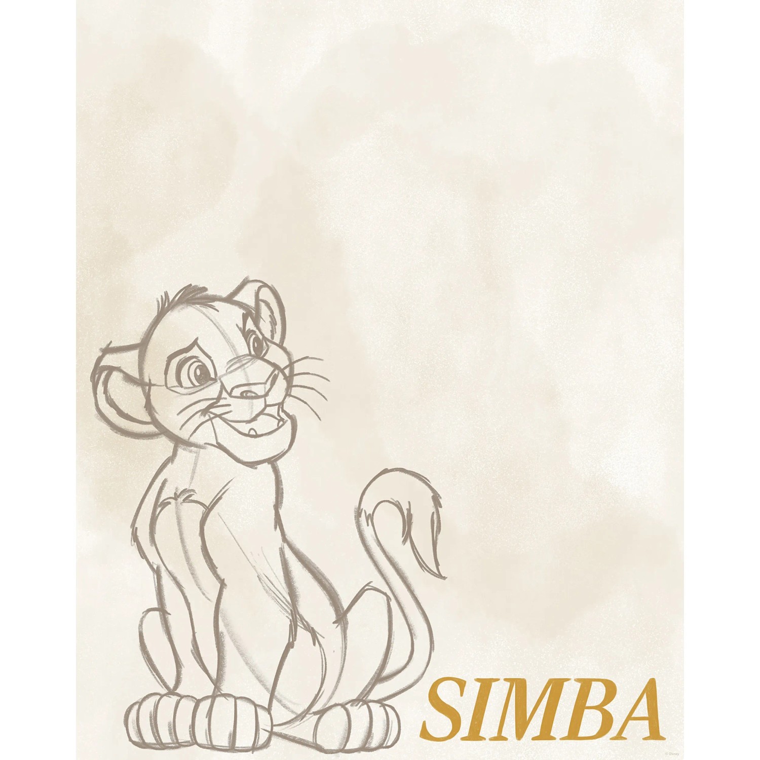 E-shop Komar Plagát Disney Lion King Simba Sketch 40 x 50 cm