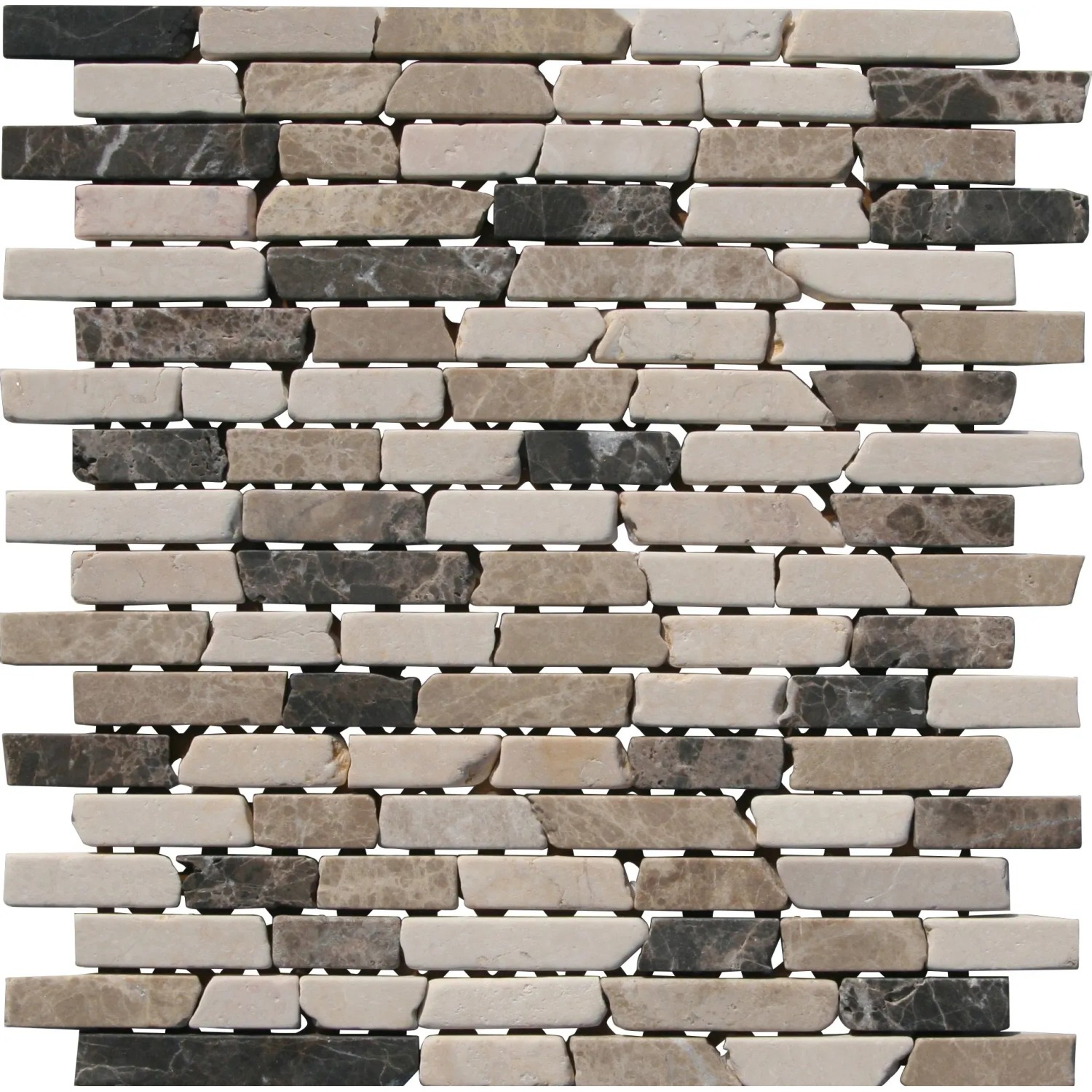 E-shop Euro Stone Kamenná mozaika Marmormix Braun Beige 30,5 x 30,5 cm