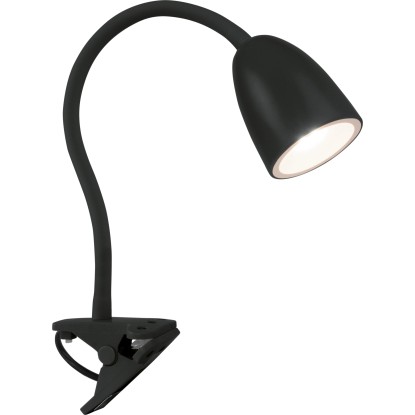 OBI LED lampa s klipom Vidorni flexibilná čierna