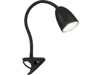 OBI LED lampa s klipom Vidorni flexibilná čierna