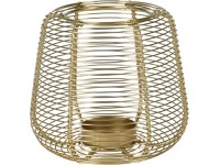 Koopman Kovový svietnik na čajovú sviečku zlatý 14 cm