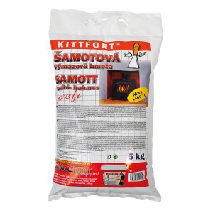 Kittfort šamotová malta v 5 kg vreci pre príslušenstvo ku krbom a kachliam.