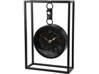 Koopman Kovové stolné hodiny, čierna, 20 x 7,5 x 30 cm