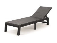 KETER Záhradné lehátko Formentera, grafitová, 58 x 187,5 x 29 cm