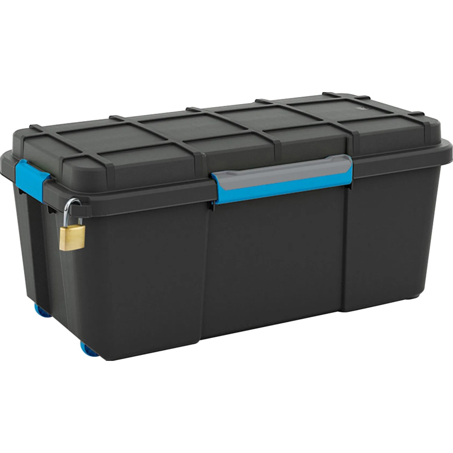 E-shop Úložný box Scuba L so silikónovým tesnením vo veku a 4 kolieskami čierny