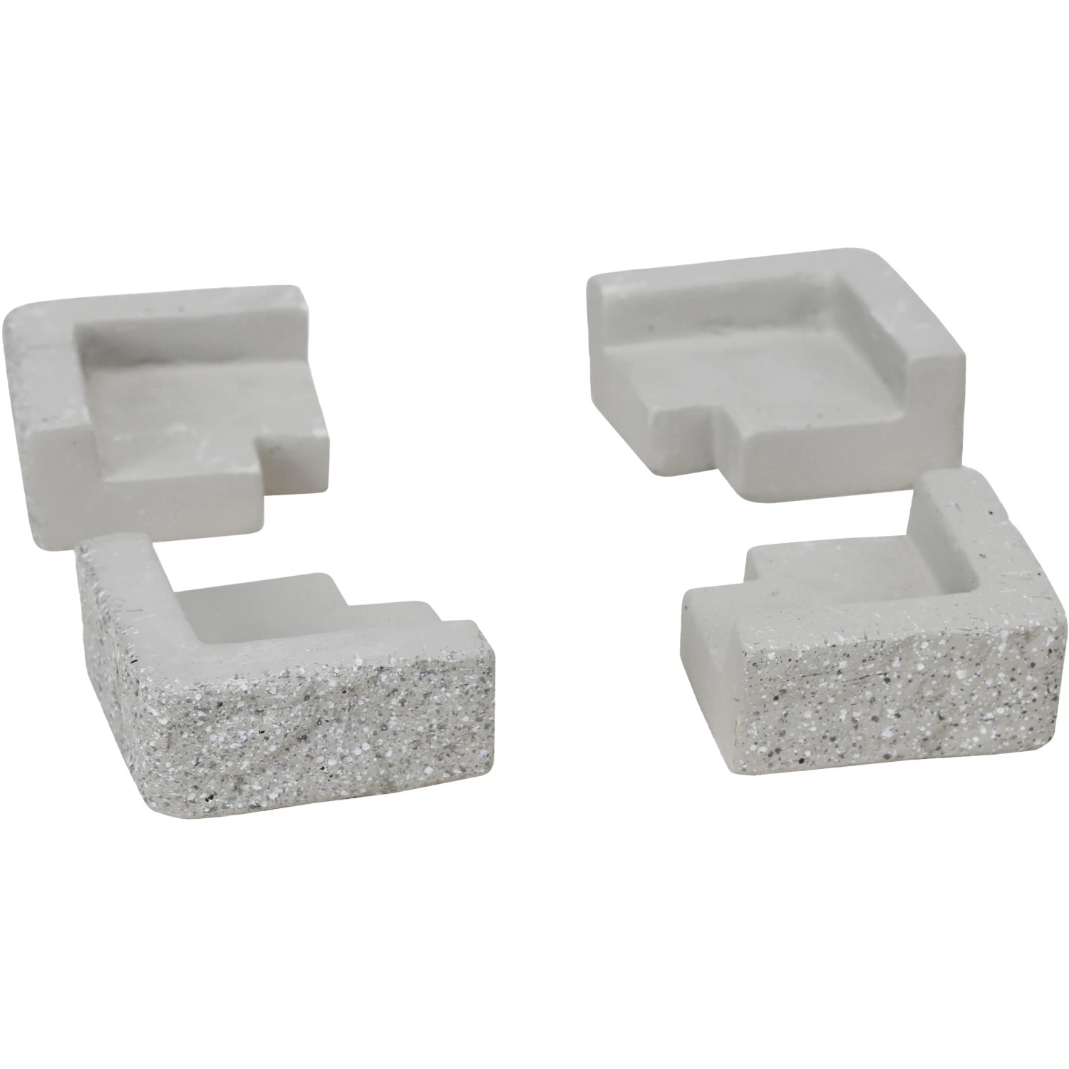 E-shop Podstavec pre hranatý kvetináč Granite-Light sivý, 7 x 7 x 3 cm