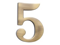 Cobra Číslica 5 - 10 cm, česaný bronz