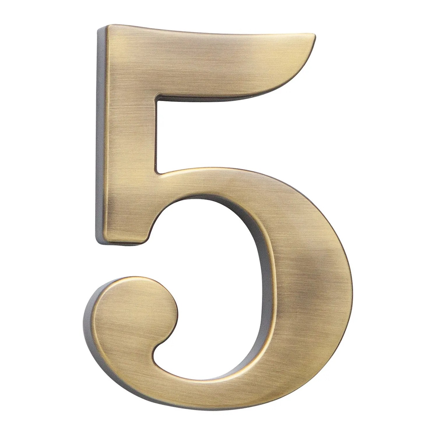 E-shop COBRA Číslica 5 - 10 cm, česaný bronz