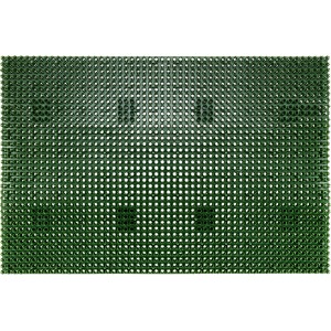 Zelená rohožka imitujúca trávu, 40x60 cm, na vonkajšie použitie. Rohožka s nopkovou štruktúrou.