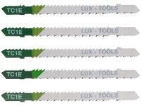 LUX-TOOLS Listy priamočiarej píly na drevo upínanie T, 5 ks