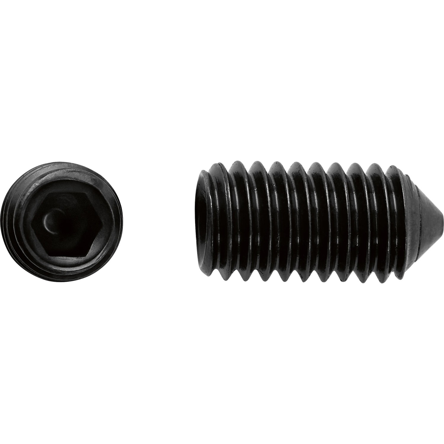 E-shop Nastavovacia skrutka SW3 čierno pozinkovaná M4 x 10 mm, 8 ks
