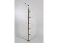 Podpera zábradlia okrúhla V2A s držiakom na okrúhle tyče 85 cm