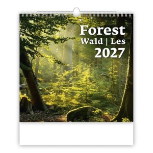 Helma 365 Nástenný mesačný kalendár 2027 Forest 30 x 30 cm