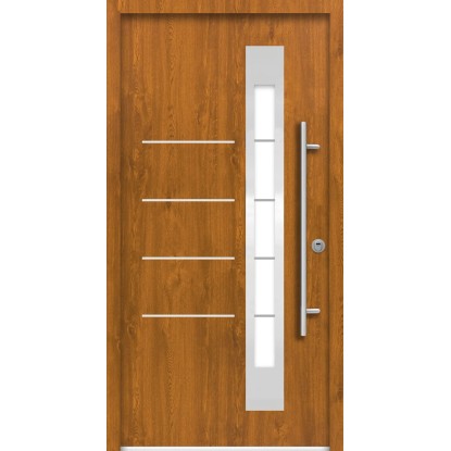 SPLENDOOR Vchodové dvere ThermoSpace BERLIN PRIME RC2 dub zlatý 110 P