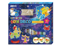 Amos Farby na sklo súprava 10 farieb, 10,5 ml + 12 sklíčok, Zverokruh