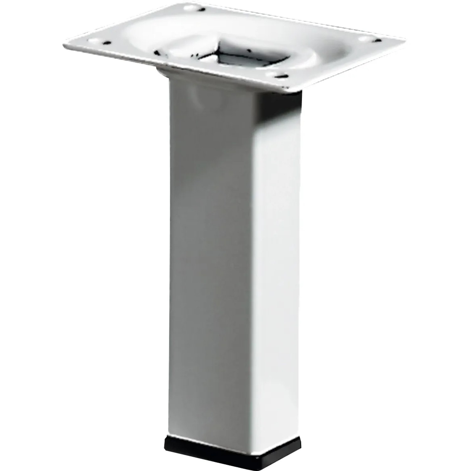 E-shop Hettich Nábytková noha hranatá, biela, 24 x 24 x 100 mm