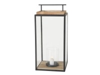 Boltze Home Lampáš Damiano čierno-prírodná 35 x 15 x 15 cm, 1 ks