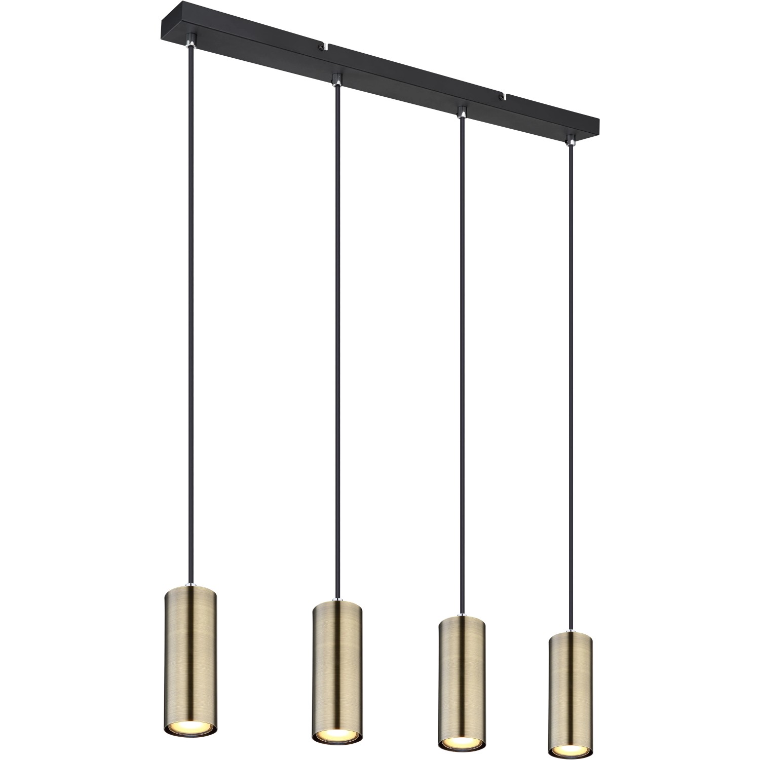 E-shop GLOBO Závesné 4bodové svietidlo ROBBY star.mosadz/čierna GU10 35W 650x60x1200 mm